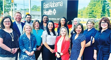 Front: Laura Matthews, Stefanie Ledbetter, Kara Latham, Mafe Zmajevac, Leborah Lee, Salisa Westrick
Back: Chuck Beams, Greg Peden, Sutricia Johnson, Courtney Gamston, Paige Patterson, Danielle Waites, Kimberly Braxton Lloyd